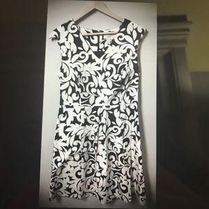 Loft Black and White Dress, Size 8